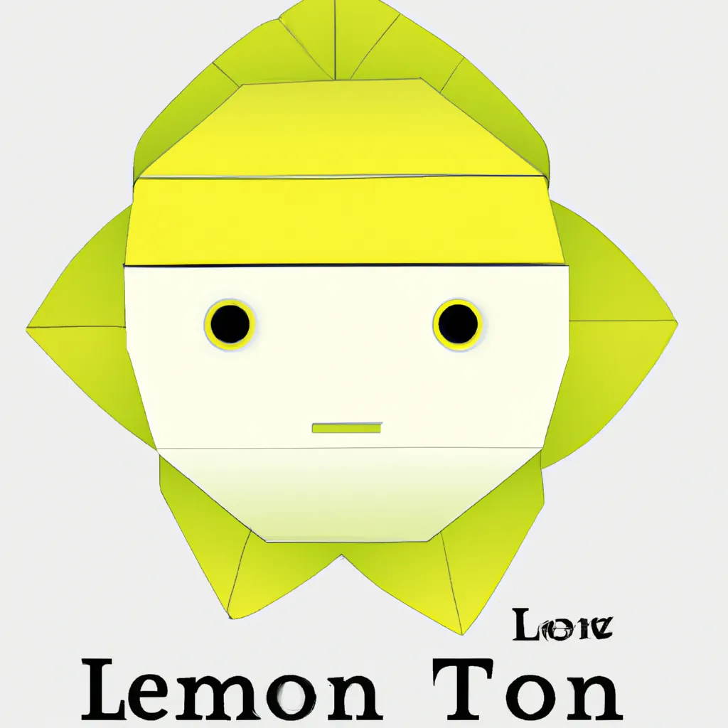 Prompt: origami lemon boy