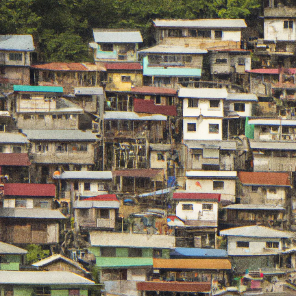 Prompt: Filipino Houses Stacked Together