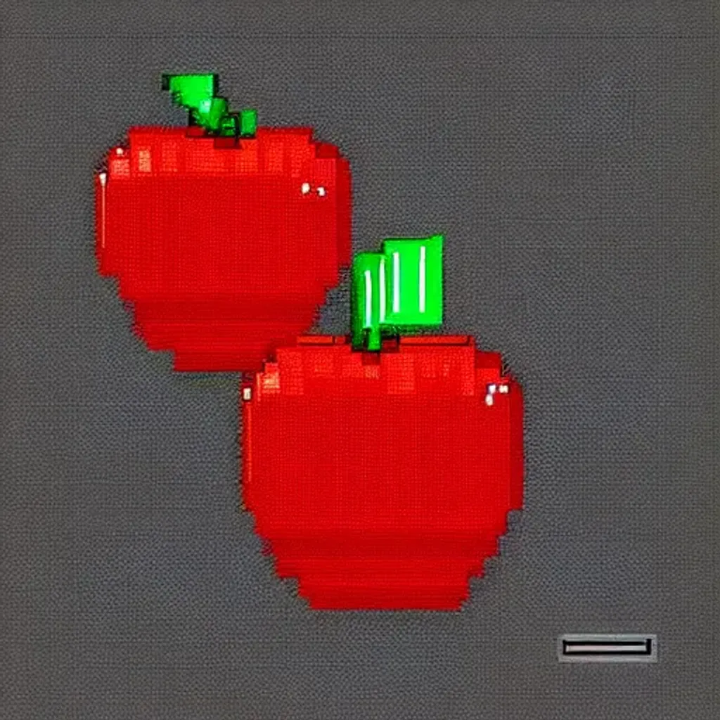 Prompt: red apple, pixel art style, pixelated, 32x32