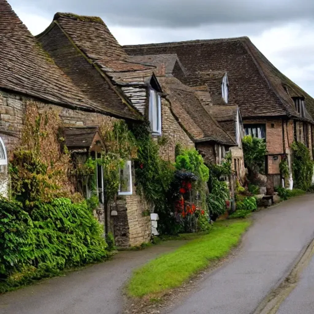 An cozy tranquil English village