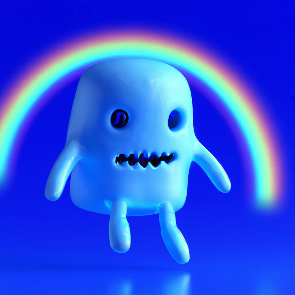 Prompt: 3d render blue rainbow friend nightmare version, creepy, unreal engine, rtx, full processing image, full hd