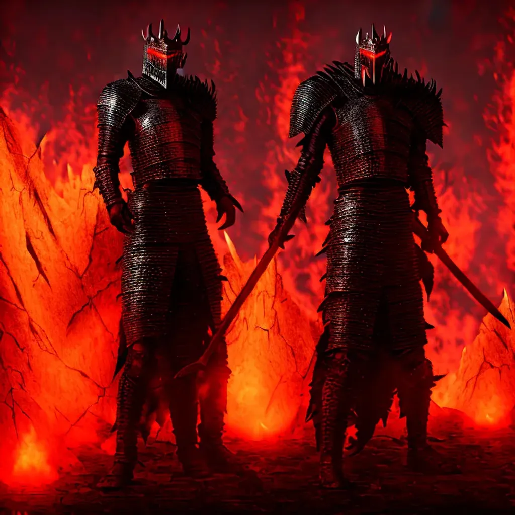 Prompt: evil knight, berserker, black spiked drogon-game-of-thrones armor, glowing red eyes, cloaked, desolate burnt background, cinematic, hyperrealism, 8k render