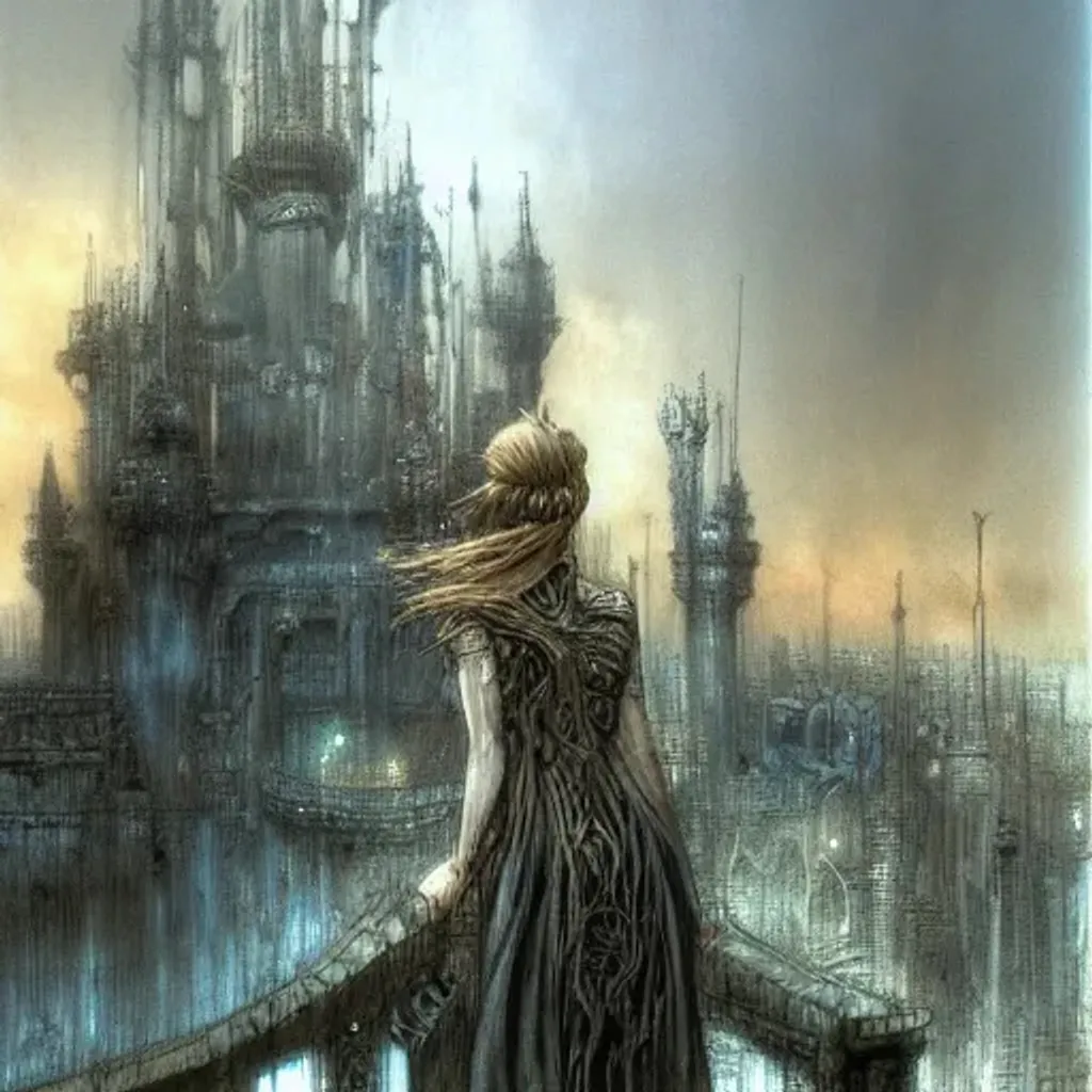 Prompt: Disney Dystopia,luis royo