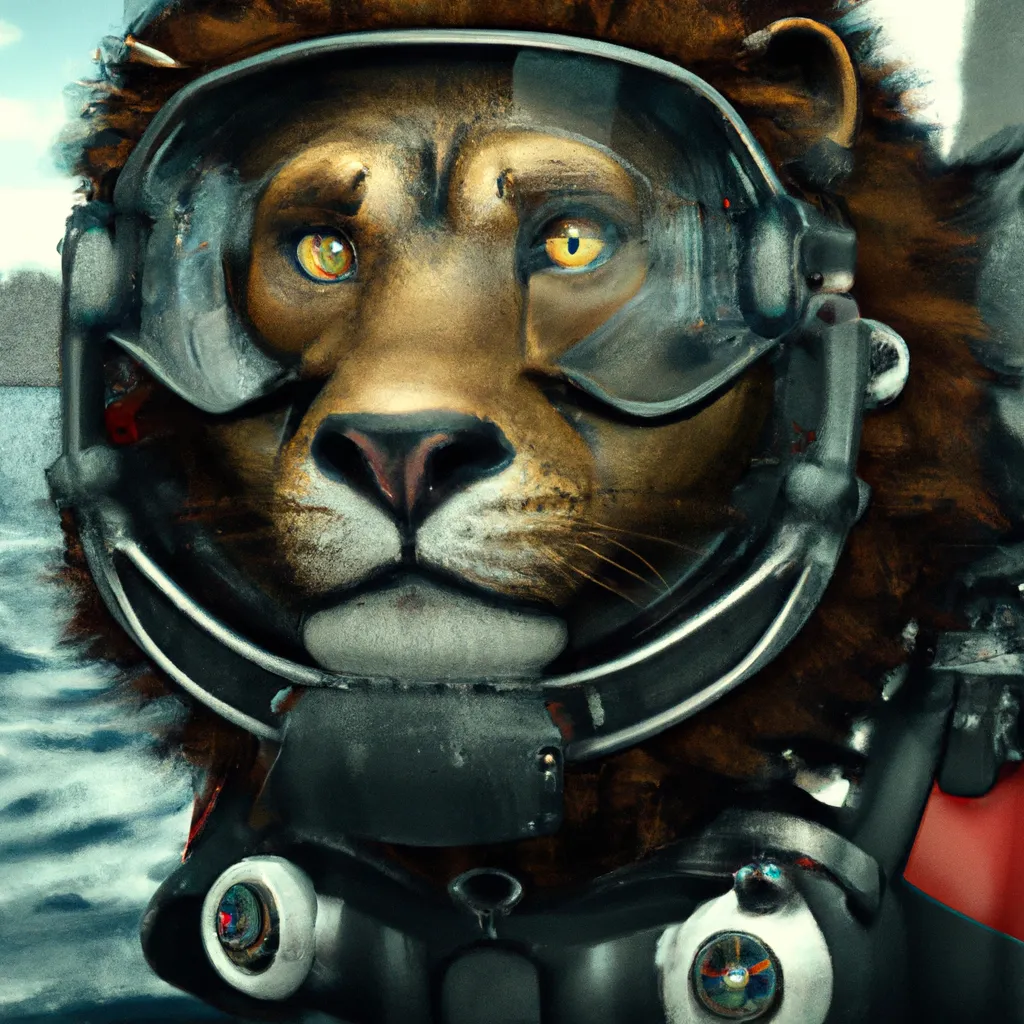 Prompt: A lion wearing scuba gear, professional photography, detailed faces, detailed face, unreal engine, photo realistic, sharp focus, epic composition, 8k 3d model by greg rutkowski, behance contest winner 5 d 3 d