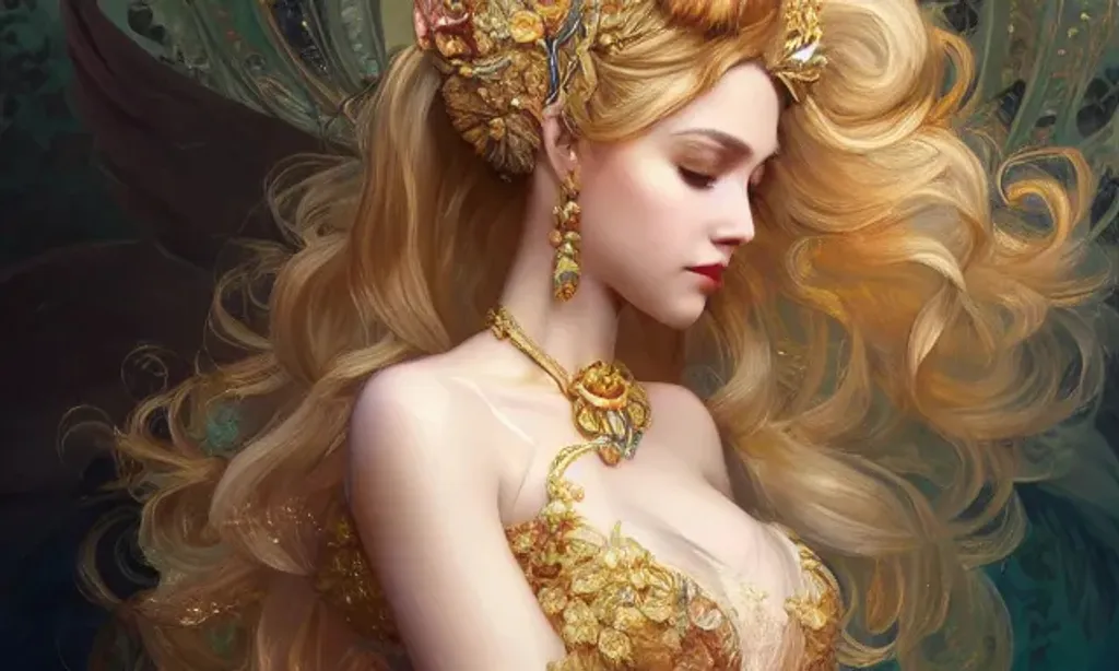 Prompt: a realistic feminine elegant ethereal cat princess with intricately decorated kebaya clothes, blonde balayage wild hair, royal vibe, highly detailed, digital painting, Trending on artstation , HD quality, by artgerm and greg rutkowski and alphonse mucha, dramatic light, octane