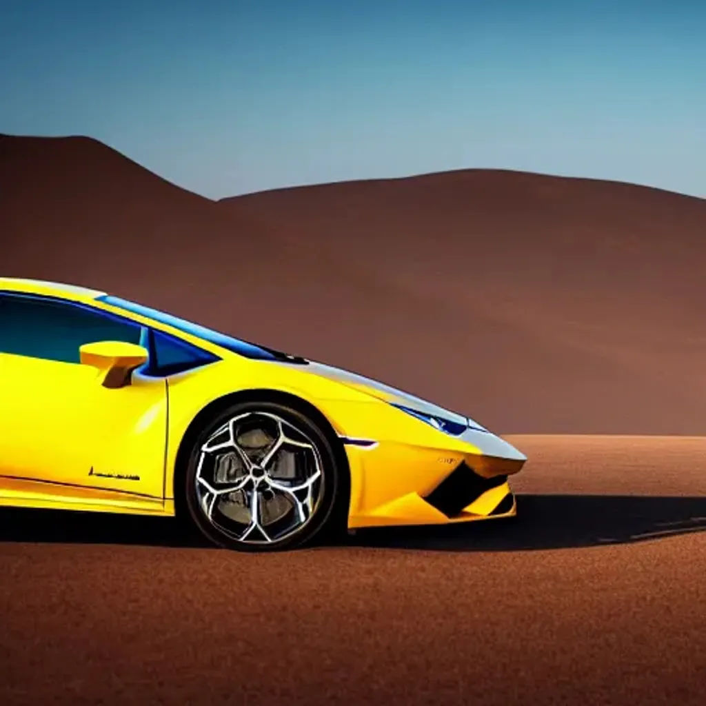 A blue huracan on the mars, highly detai... OpenArt