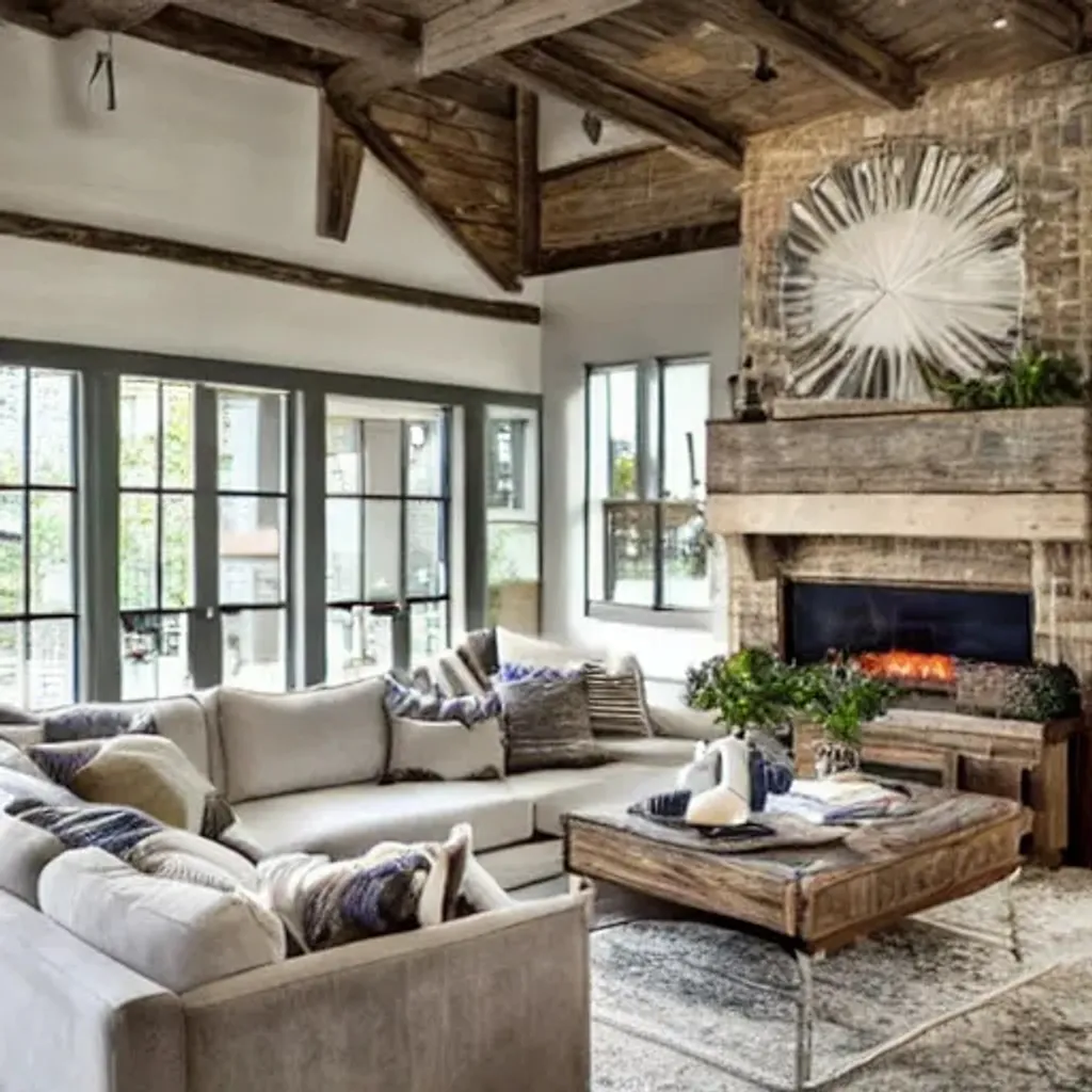 modern farmhouse interior design livingroom