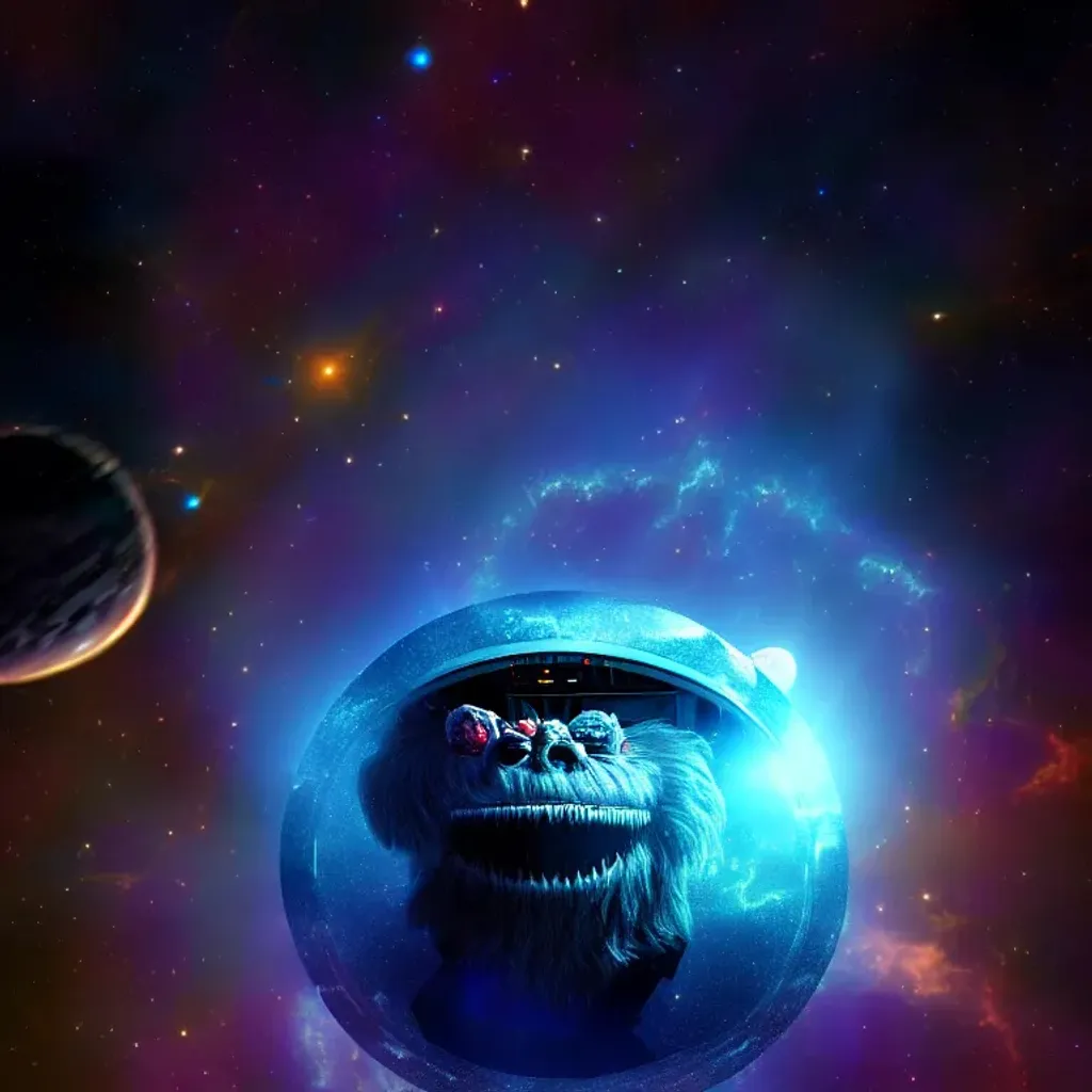 Prompt: Highly detailed  professional photo of  Space Monster 