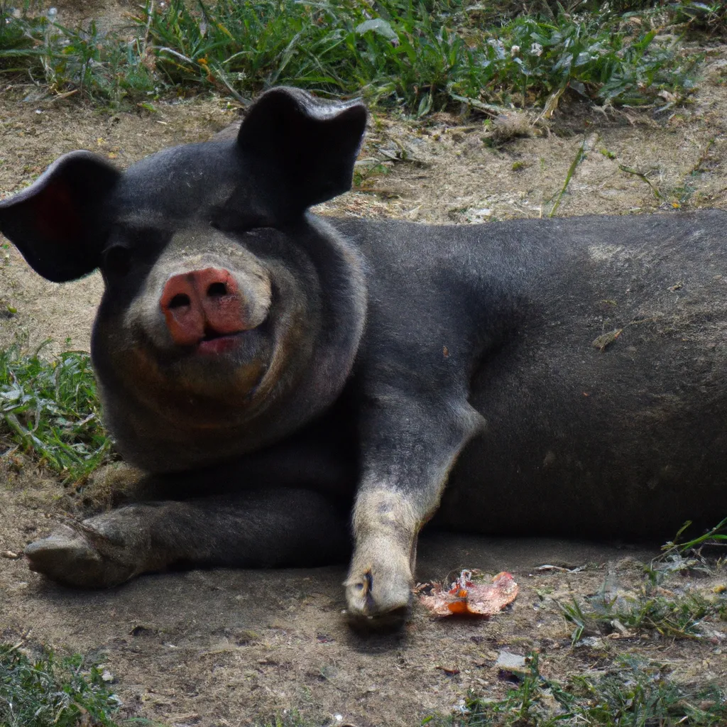 Prompt: a photo of a hybrid between a dog and a pig.