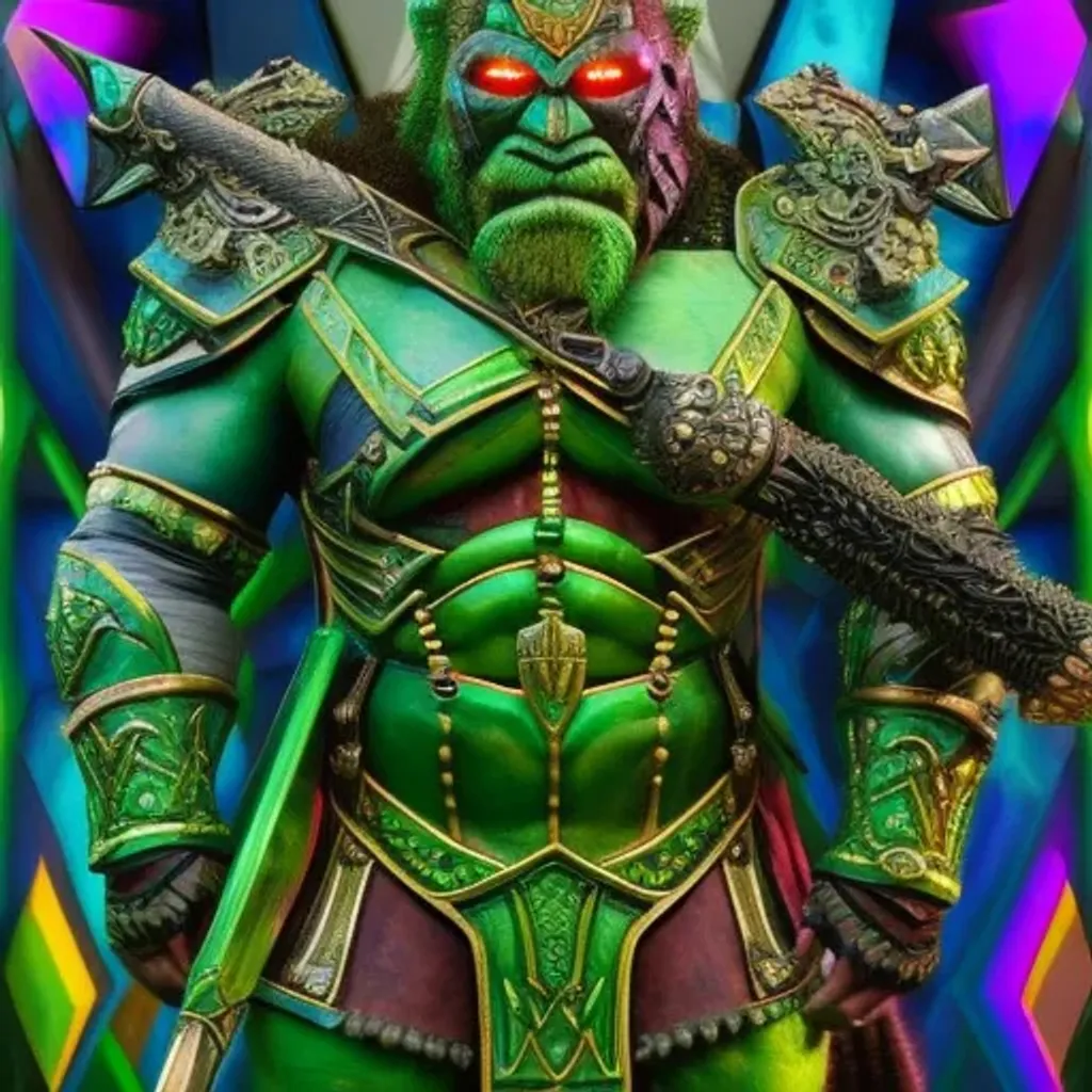 Prompt: Orc warrior portrait, https://cdn.openart.ai/uploads/upscaled/abstract-art-patterns-blacklight-blues-greens-pinks-white_kdVFqdL1_upscaled.jpg
