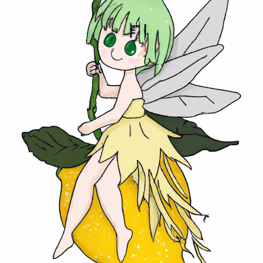 Prompt: Cute lemon fairy. Studio Ghibli