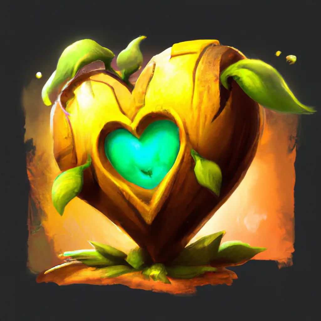 Prompt: heartstone, plant monster, illustration, artstation, digital 2d painting, game art