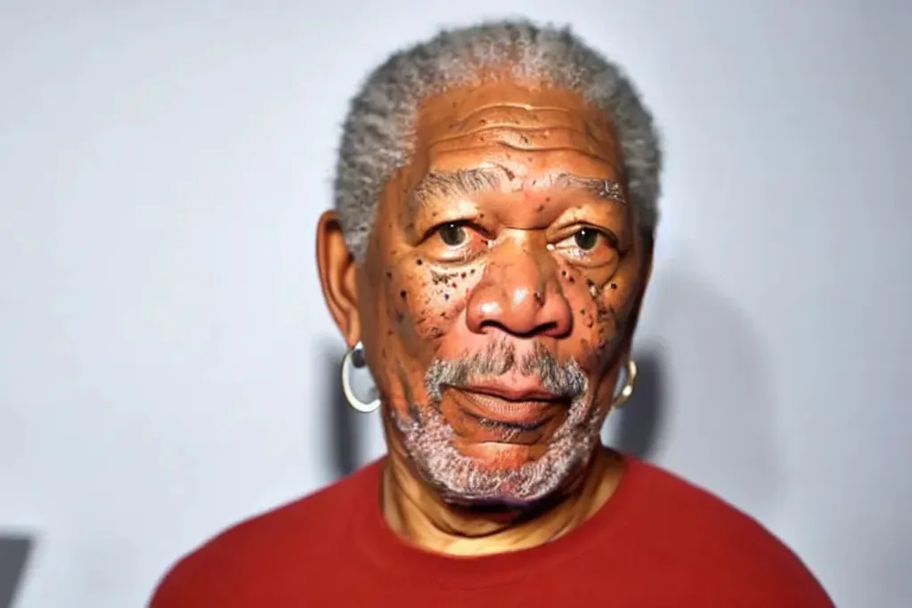 Prompt: Morgan Freeman is crying, upset, sad, baby, 4K, 8K, High resolution