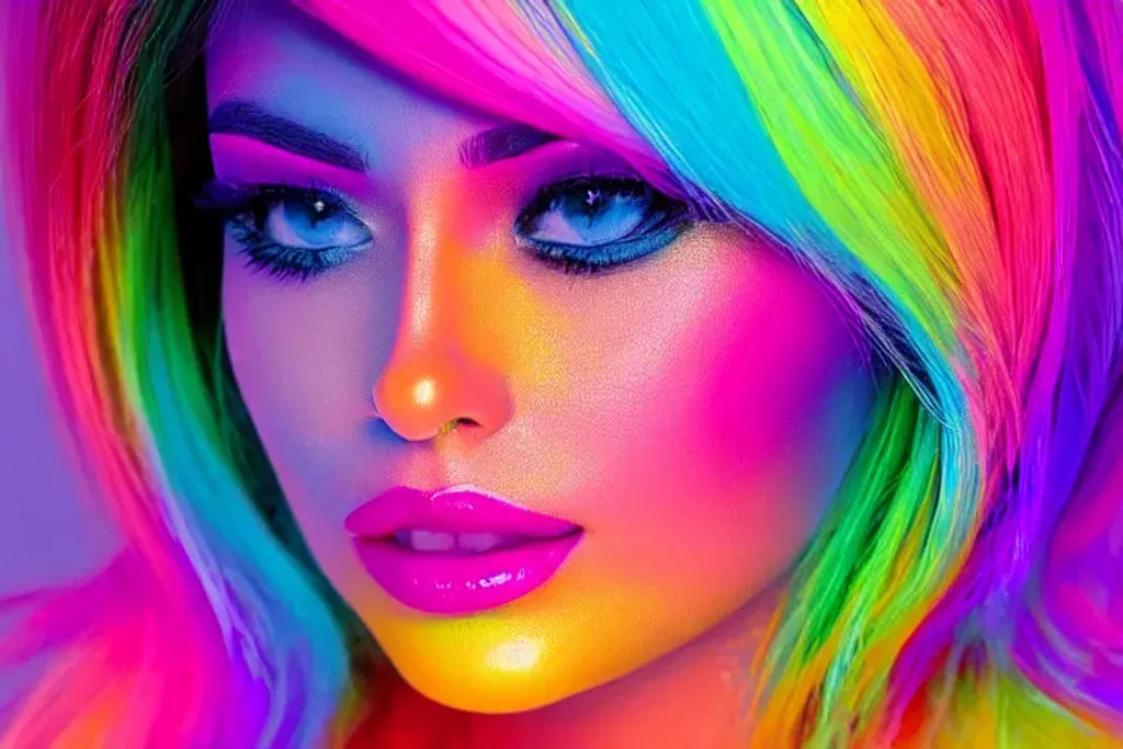 Prompt: 
Vivid Neon Color Pallet, Portrait Women Superhero, Highly Detailed