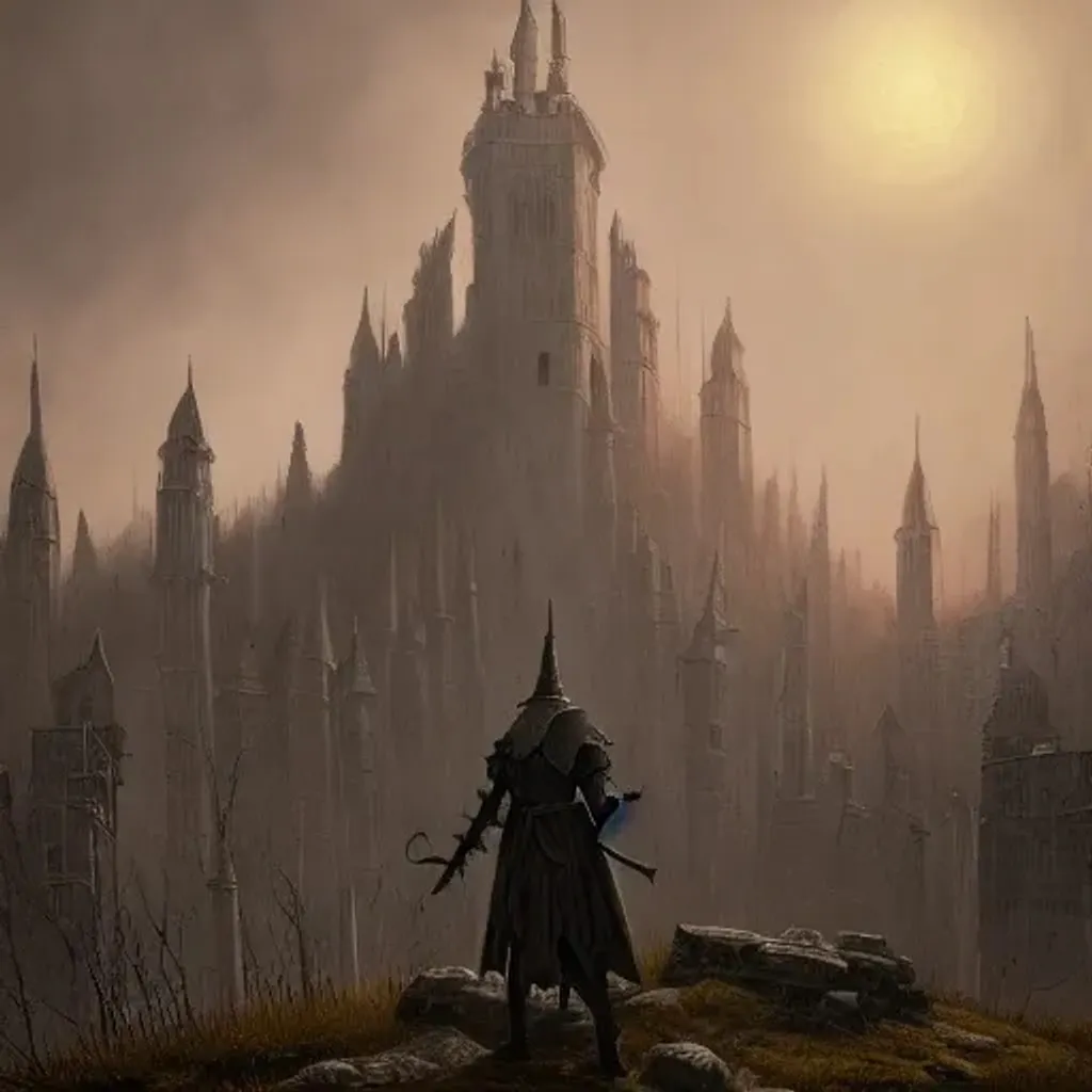 A painting of Dark Souls, Undead Burg, grim depressi... OpenArt