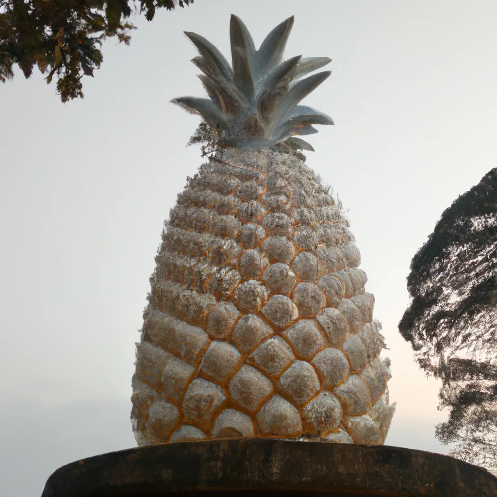 Prompt: The big pineapple landmark