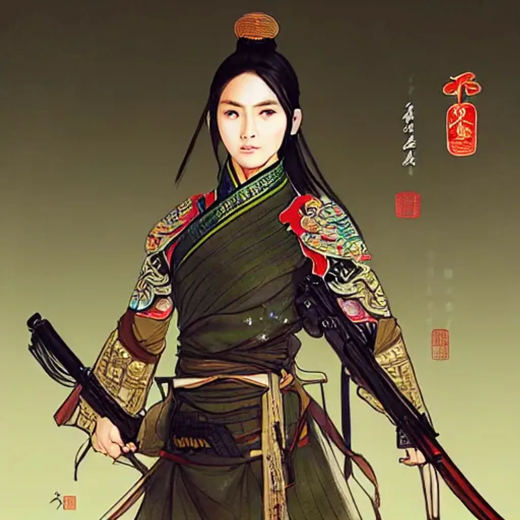 An epic fantasy wuxia illustration portrait of a bea... | OpenArt