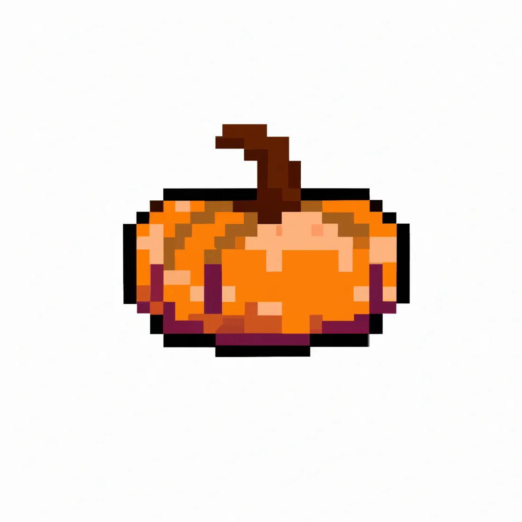 Prompt: pixel art of a pumpkin