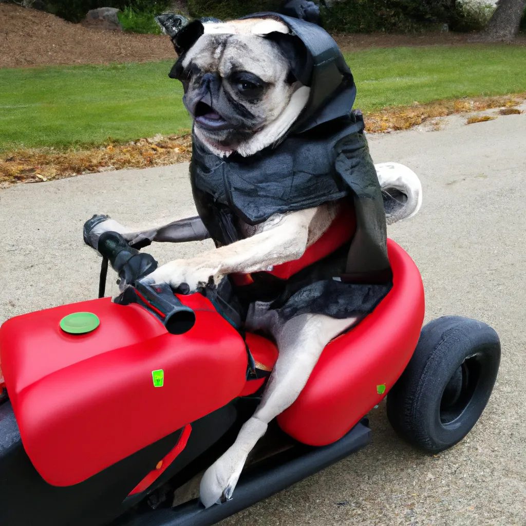 Prompt: ghost rider pug 