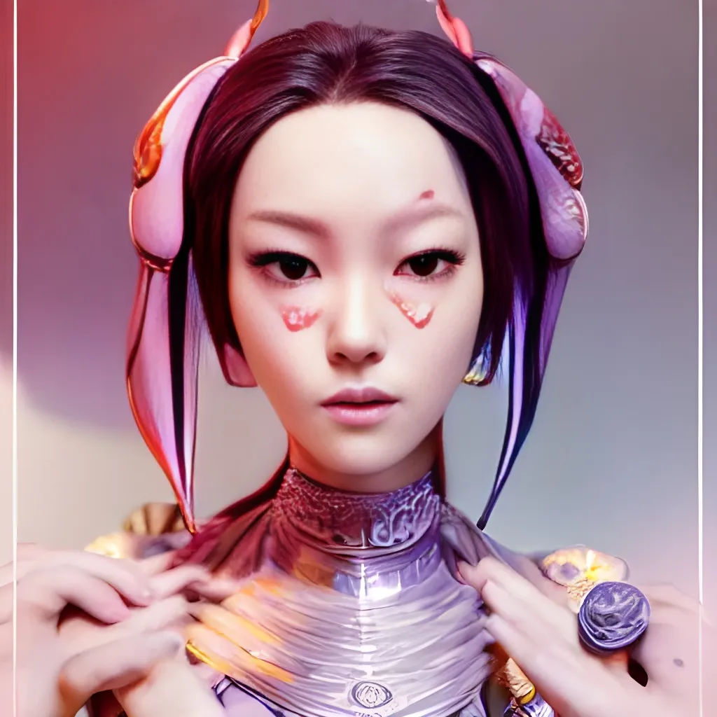 Prompt: studio photo of colorful female jedi master as absurdly beautiful, elegant, young gravure idol, ultrafine photorealistic face illustration by kim jung gi, irakli nadar, intricate linework, sharp focus, bright colors, matte, octopath traveler, final fantasy, unreal engine highly rendered, global illumination, radiant light, intricate environment