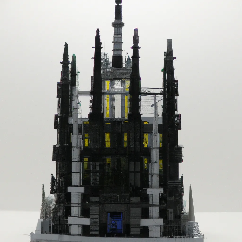 Prompt: occult lego moc cathedral translucent