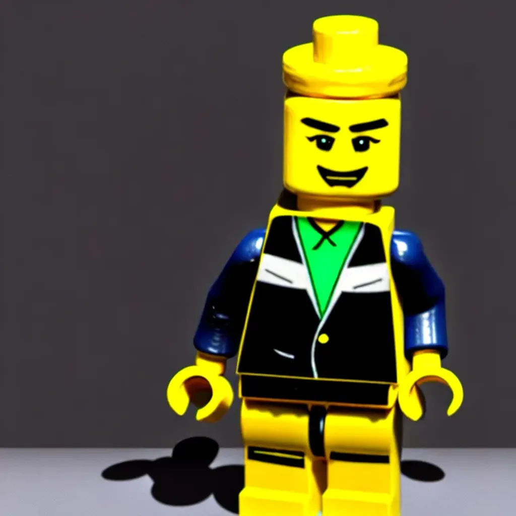 Prompt: "max headroom" lego 4k realistic