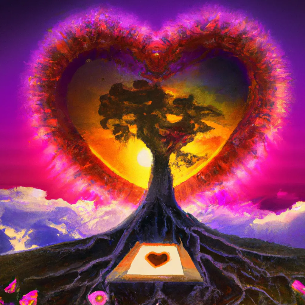 Prompt: Expressive surrealism digital art 

          Tree of love

          