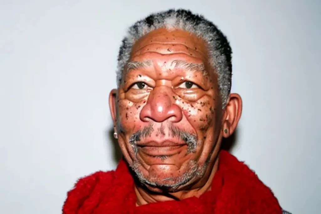 Prompt: Morgan Freeman is crying, upset, sad, baby, 4K, 8K, High resolution