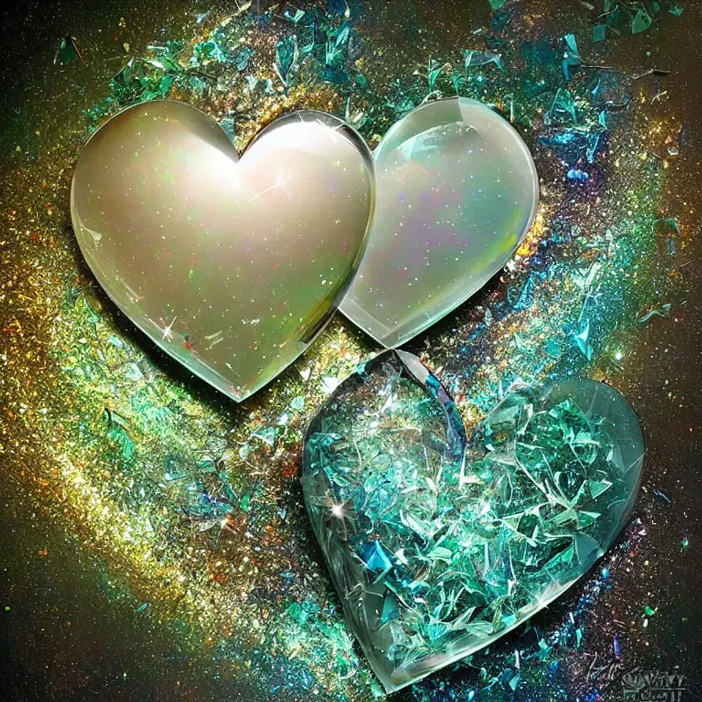 shattered glass heart