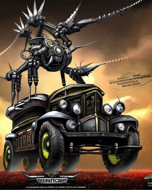 digital art of huge steampunk transportation vehicle