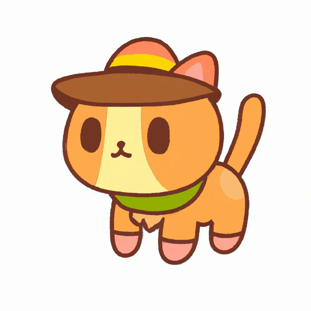 Prompt: an animal crossing villager which is an orange cat