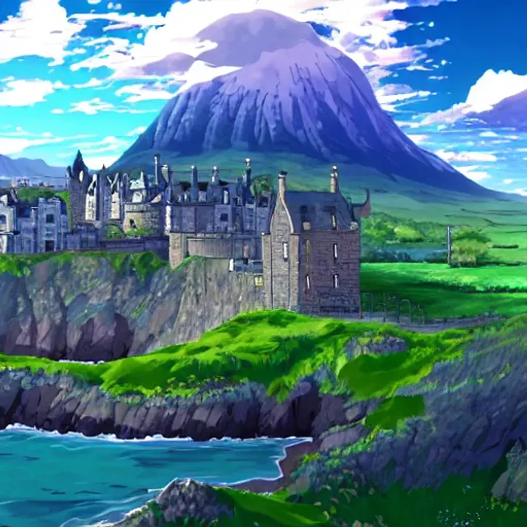 Scotland, 4k, anime, Ghibli, sea | OpenArt