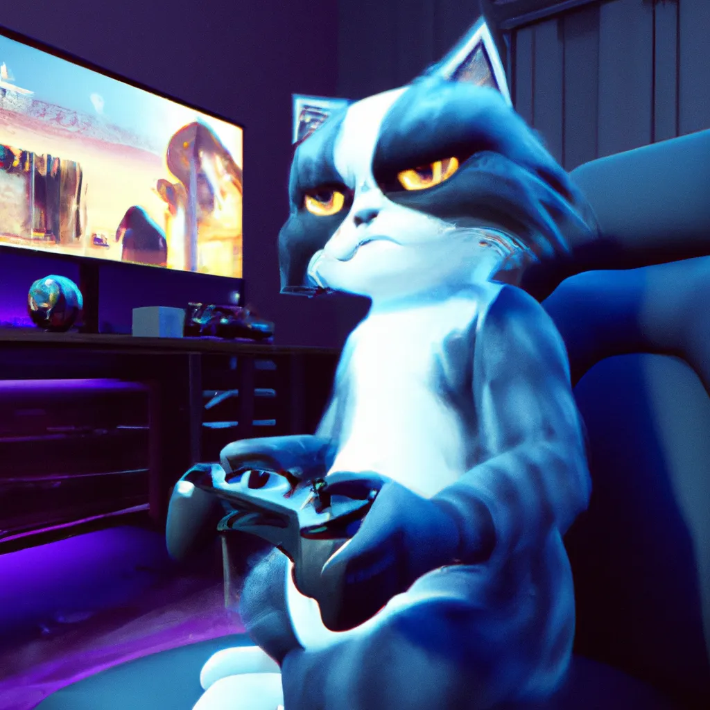 Prompt: gamer cat, ultra realistic, cinematic background, HQ, --ar 2900:4060

