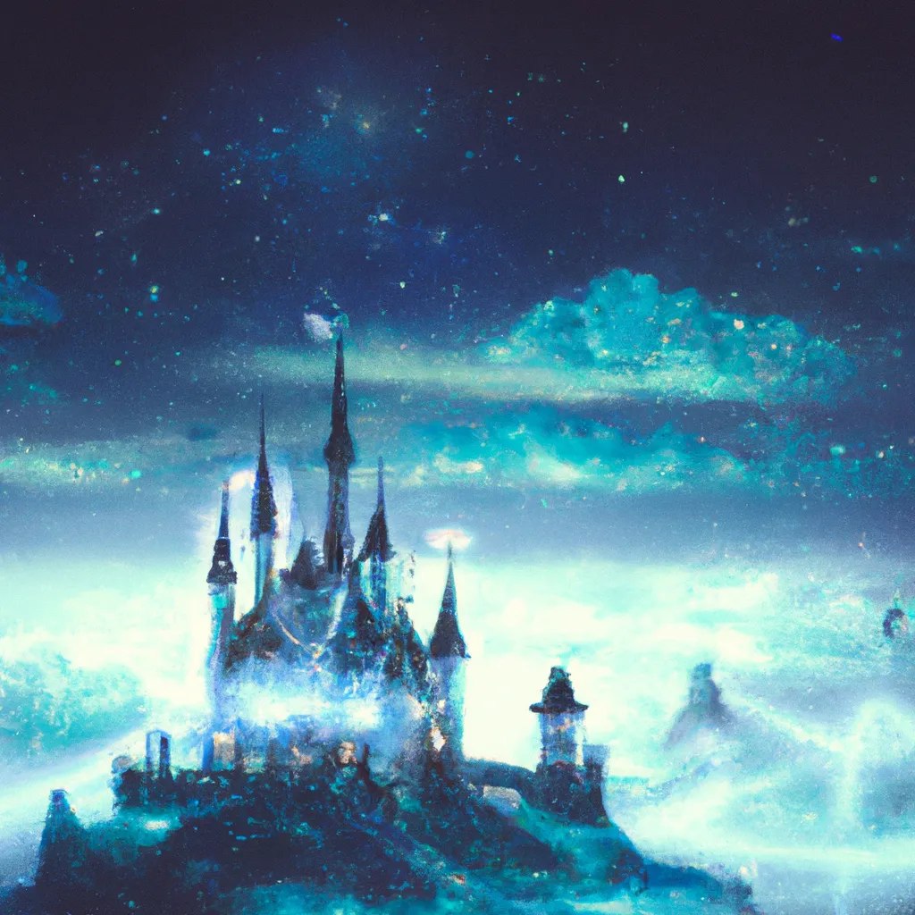 an immense beautiful disney princess castle on the c... | OpenArt