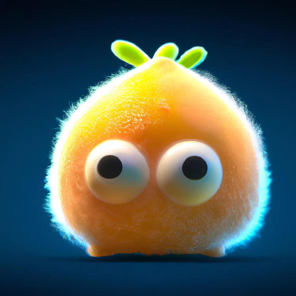 3D render of a cutest extra fluffy tropical lemon cr... | OpenArt