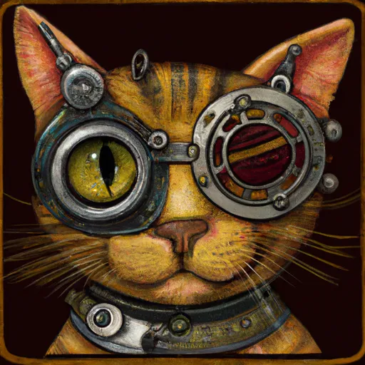 Prompt: Steampunk cat