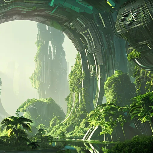 sci fi concept art jungle