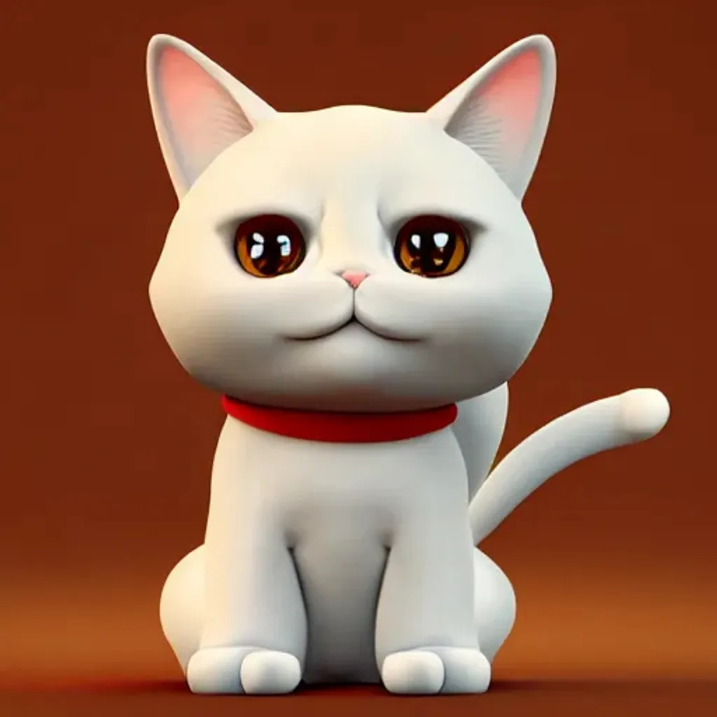 Prompt: A cute cat, standing character, 3d blender render, mountain background, high quality, square image, illustrator, HQ animation