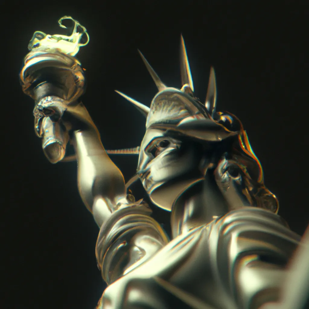 Prompt: Curvaceous Light beings | The Statue of Liberty as a light bending cute angel covered in streaks of halogen light in the style of Hieronymous Bosch, Bruce Pennington, Dali, Munch, Escher, Klarwein, Yamamoto, Hattori, Leyendecker, Mullins, Magritte, Giger | dark background | ultra sharp focus | 3d octane render artstation trending 8k unreal engine | Avatar movie| Disney Pixar Dreamworks 