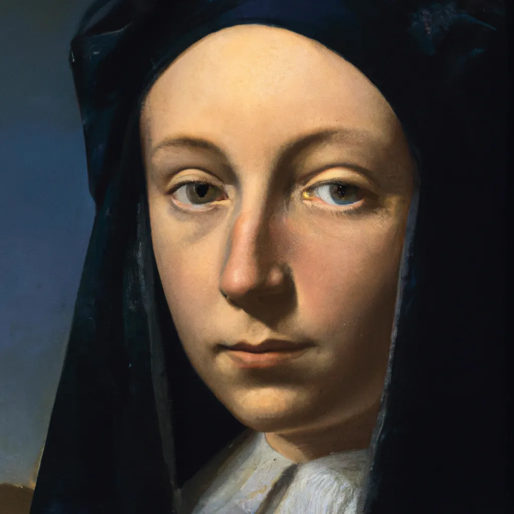 Prompt: Hyper realistic 
lost & found 
Size of a room
Louis Vuitton gallery show 
close up of lady Madelene, symmetrical eyes , monumental oil painting  
by artist Johannes Vermeer  
  
