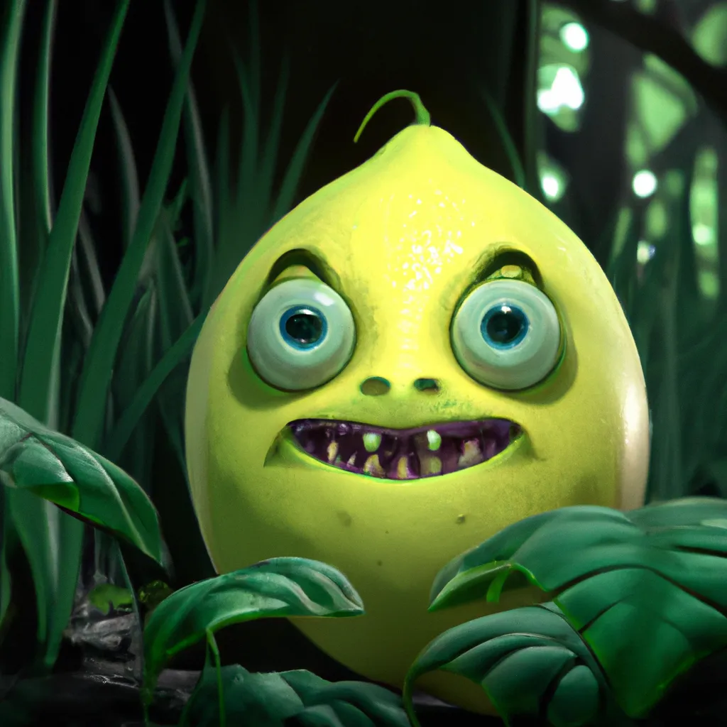 Prompt: a cool CGI lemon smiling, in the jungle, looking super realistic, Pixar style, artstation, Moebius, Greg rutkowski
