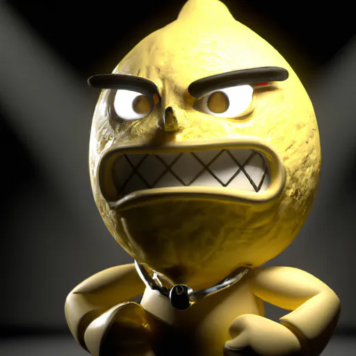 Prompt: An epic lemon character ready to slay some villans.  Cinematic, 3D