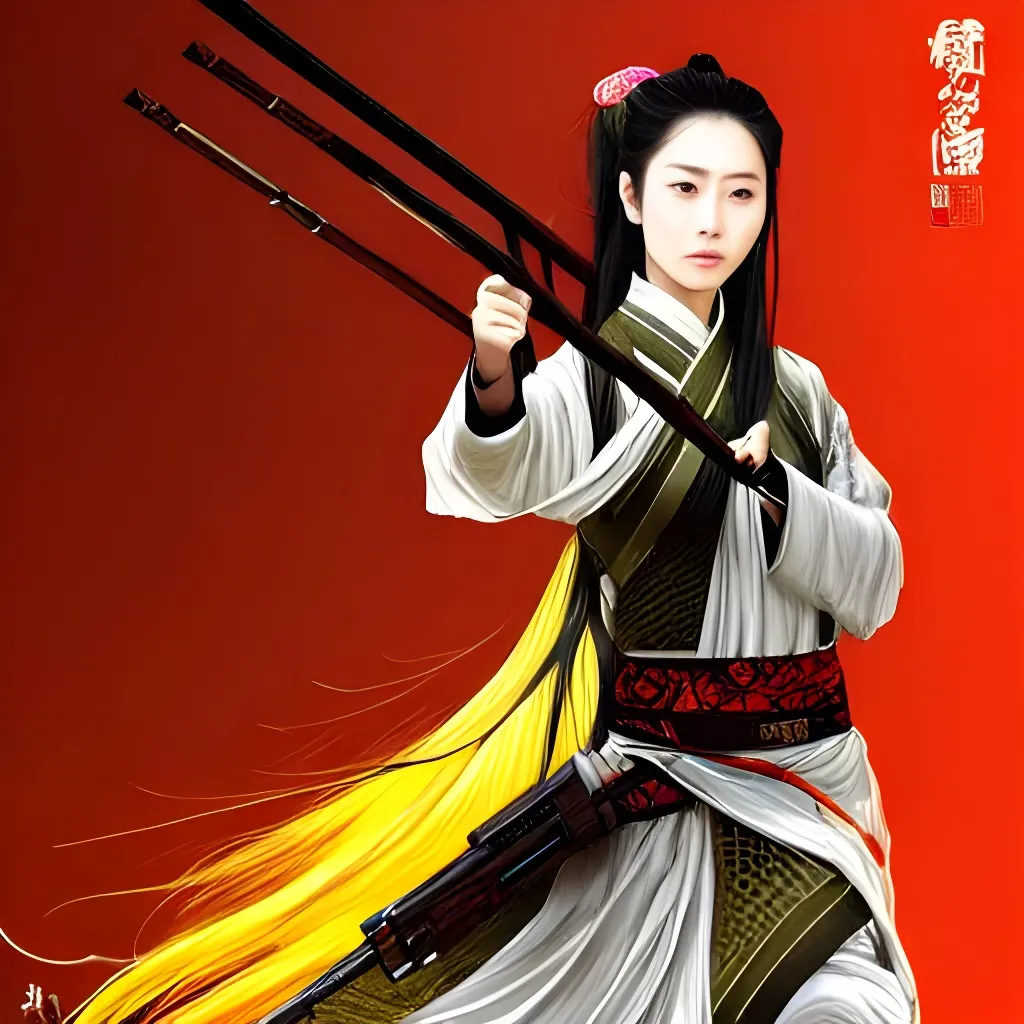 An epic fantasy wuxia illustration portrait of a bea... | OpenArt