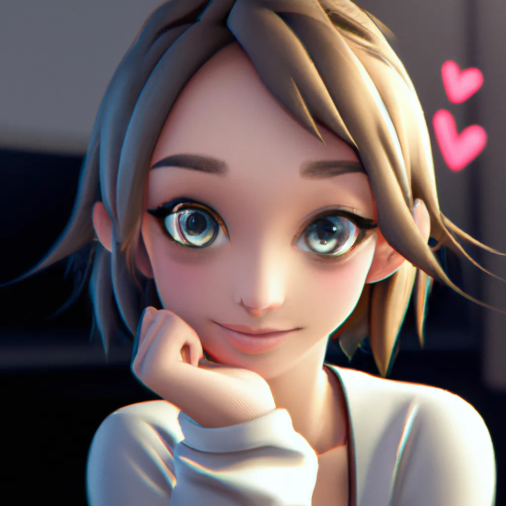 Prompt: 🙂 Beautiful Egirl with beautiful Eyes charater, Ccartoon style  , light in Octane Render, High Resolution, Artstation 1 