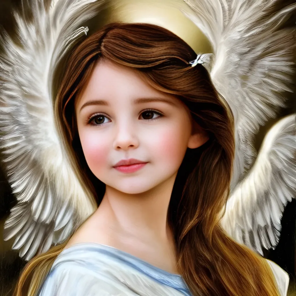 Prompt: the beautifull angel potrait