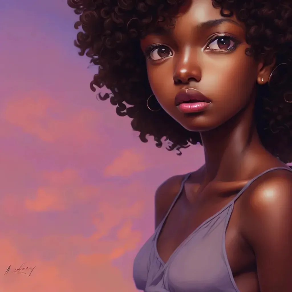 8k closeup portrait of a melanin dark brown skin gir... | OpenArt