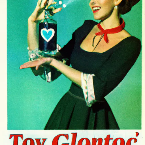 Prompt: A 1960s advertisement featuring an attractive young Witch disguised as a woman advertising an effervescent health tonic that Is also a love potion