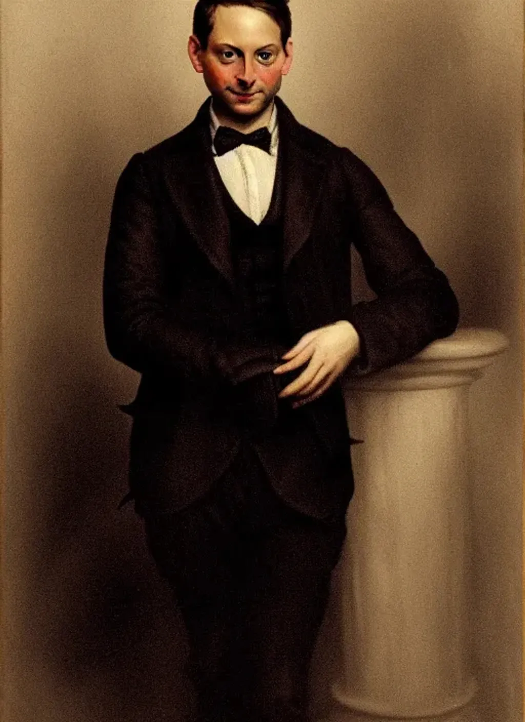 Prompt: Portrait of Tobey Maguire by Adolf Hirémy-Hirschl