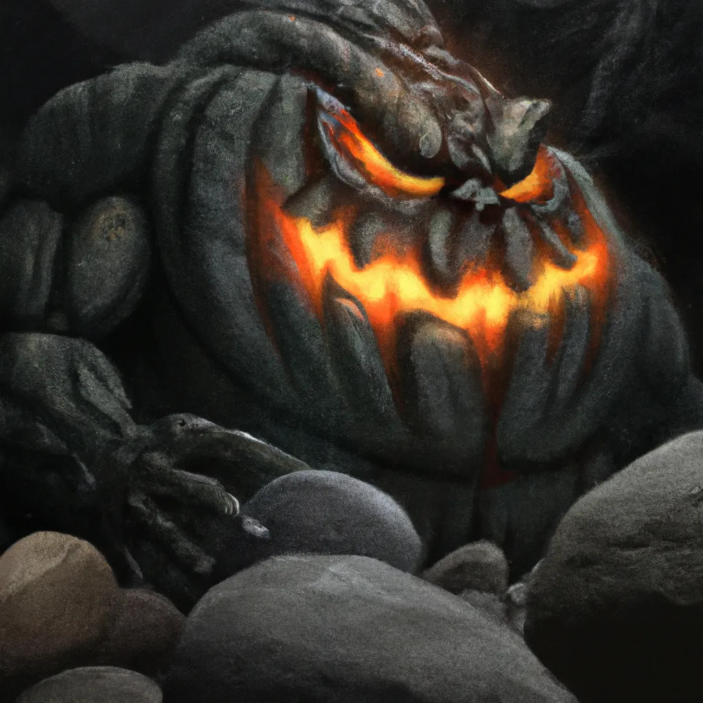 A Giant Monster With A Creepy Jack O Lantern On The OpenArt