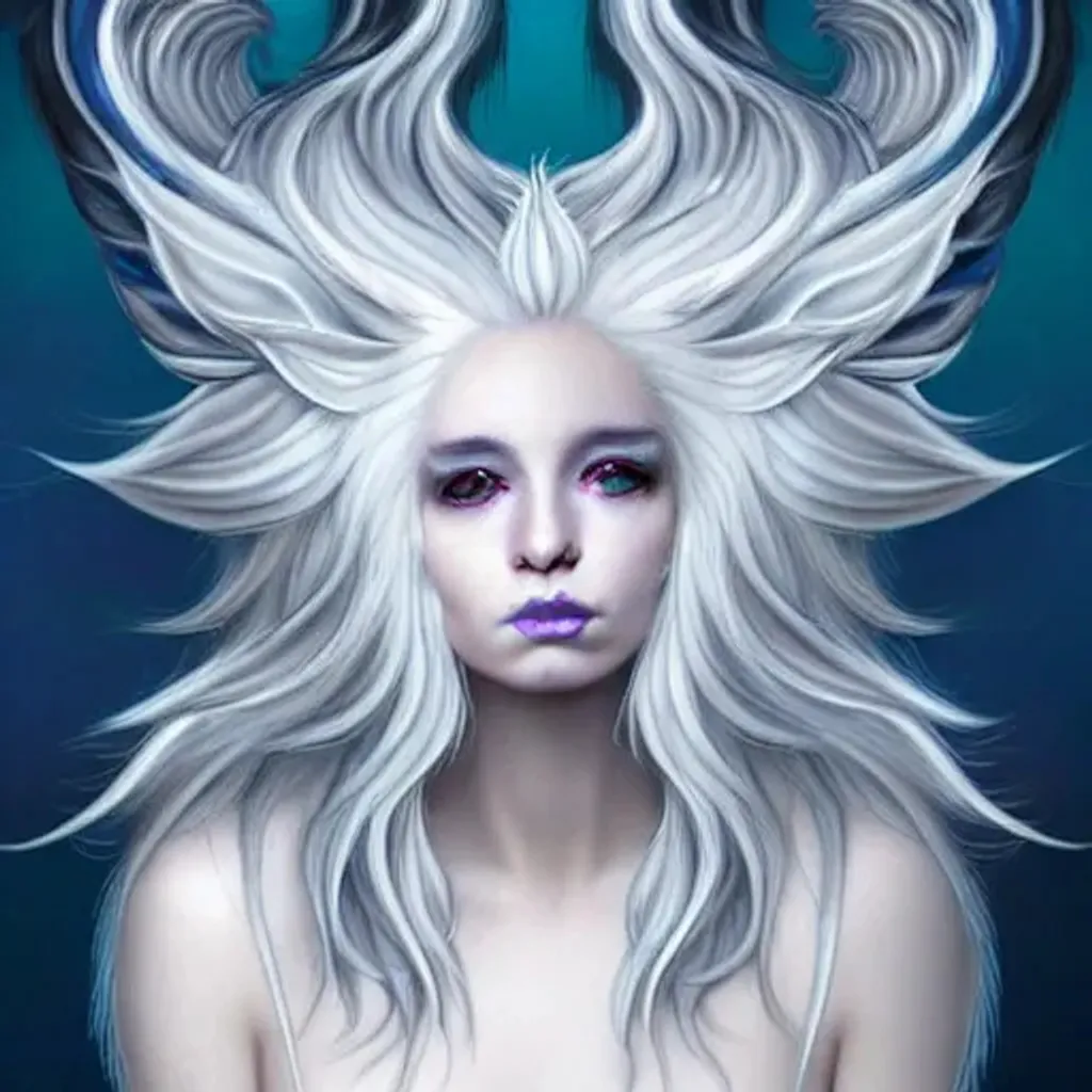 Prompt: young cat swan shapeshifter fursona humanoid with flowing wavy white hair, oceanblue, indigo, cream, Fulvous, silver, eyes, soft white body fur wearing  high silver boots, fashion model style, furaffinity, detailed and intricate, elegant aesthetic, ornate, hyper realistic, fantasy airbrush art by Rubens, symmetrical facial features, accurate anatomy, volumetric clouds, god rays, stars, nebulae, fractal murmuration of crystals in the style of Amanda Sage, high radiance, sense of awe, sharp focus, hyper-detailed, hyper-realistic, subtractive lighting, cinematic lighting, Poser 128k UHD Octane pi, fractal, fBm